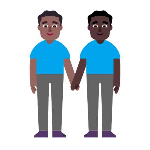 Двоє чоловіків: темний тон шкіри дуже темний тон шкіри для Microsoft Windows 11 23H2 June 2024 Update