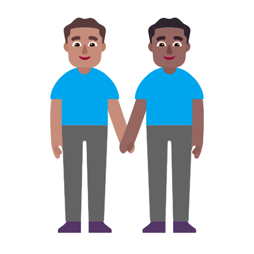 Двоє чоловіків: середній тон шкіри темний тон шкіри для Microsoft Windows 11 23H2 June 2024 Update