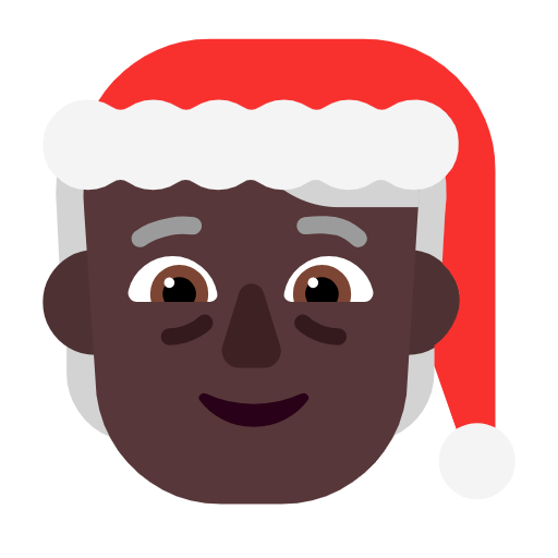 Санта: очень темный тон кожи для Microsoft Windows 11 23H2 June 2024 Update