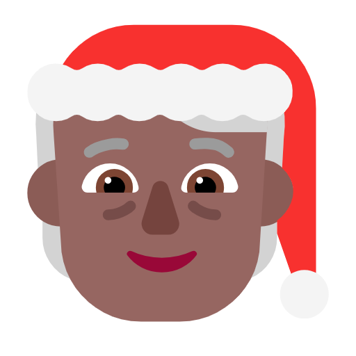 Санта: темный тон кожи для Microsoft Windows 11 23H2 June 2024 Update