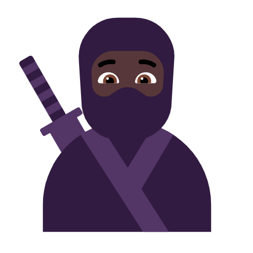 Ниндзя: очень темный тон кожи для Microsoft Windows 11 23H2 June 2024 Update