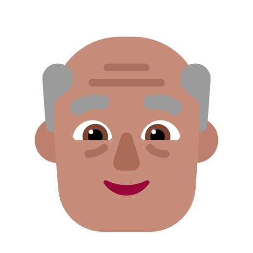 Старший чоловік: середній тон шкіри для Microsoft Windows 11 23H2 June 2024 Update