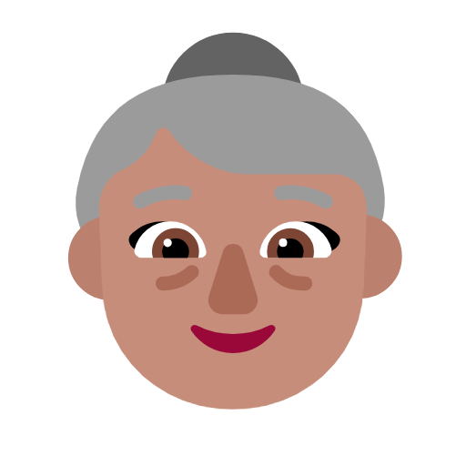 Літня жінка: середній тон шкіри для Microsoft Windows 11 23H2 June 2024 Update