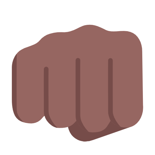 Кулак: темный тон кожи для Microsoft Windows 11 23H2 June 2024 Update