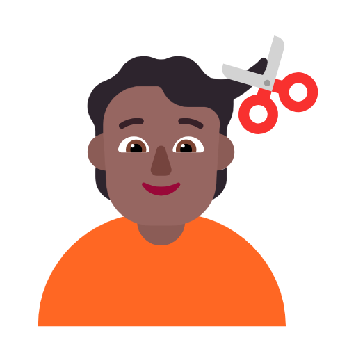 Людина у перукаря: темний тон шкіри для Microsoft Windows 11 23H2 June 2024 Update