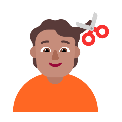 Людина у перукаря: середній тон шкіри для Microsoft Windows 11 23H2 June 2024 Update