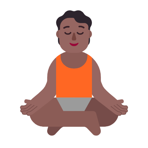 Людина в позі лотоса: темний тон шкіри для Microsoft Windows 11 23H2 June 2024 Update