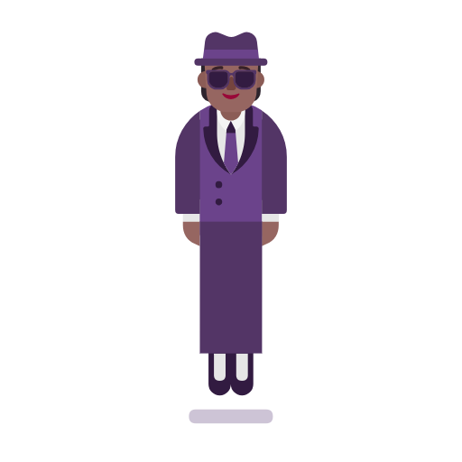 Парящий человек: темный тон кожи для Microsoft Windows 11 23H2 June 2024 Update