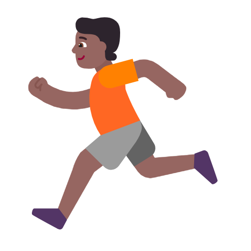 Людина біжить: темний тон шкіри для Microsoft Windows 11 23H2 June 2024 Update