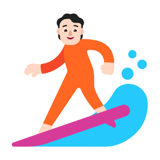 Серфінг: дуже світлий тон шкіри для Microsoft Windows 11 23H2 June 2024 Update