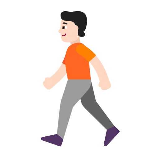 Людина йде: дуже світлий тон шкіри для Microsoft Windows 11 23H2 June 2024 Update