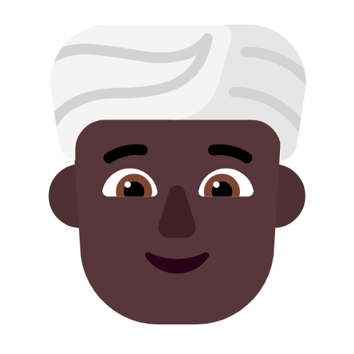 Человек в тюрбане: очень темный тон кожи для Microsoft Windows 11 23H2 June 2024 Update