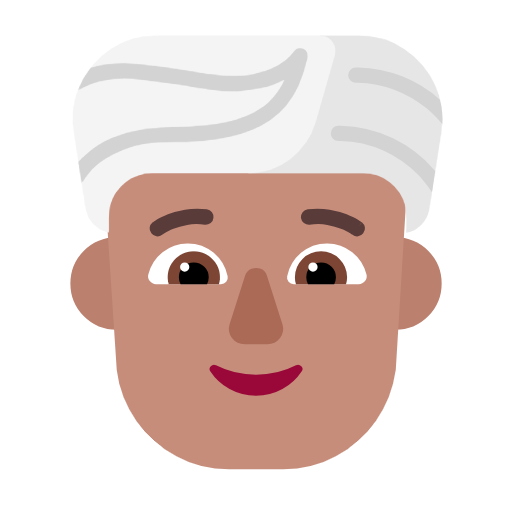 Людина в тюрбані: середній тон шкіри для Microsoft Windows 11 23H2 June 2024 Update