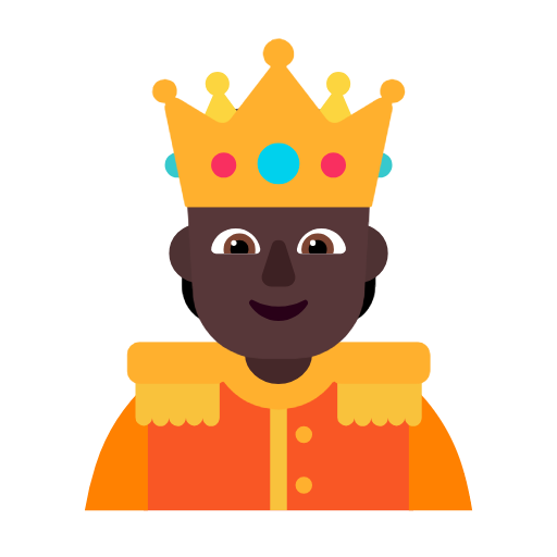 Людина з короною: дуже темний тон шкіри для Microsoft Windows 11 23H2 June 2024 Update