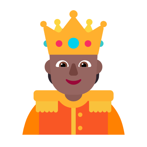 Людина з короною: темний тон шкіри для Microsoft Windows 11 23H2 June 2024 Update