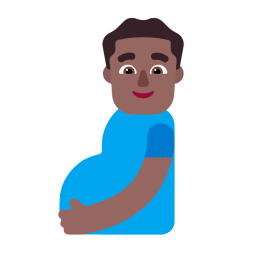 Вагітний чоловік: темний тон шкіри для Microsoft Windows 11 23H2 June 2024 Update