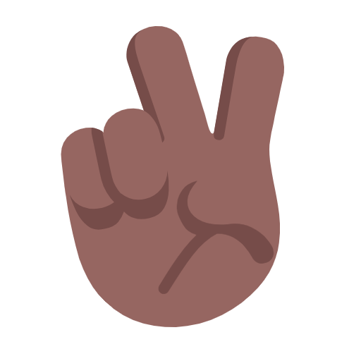 Жест V: темный тон кожи для Microsoft Windows 11 23H2 June 2024 Update