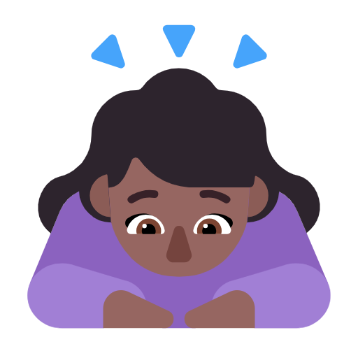 Женщина кланяется: темный тон кожи для Microsoft Windows 11 23H2 June 2024 Update