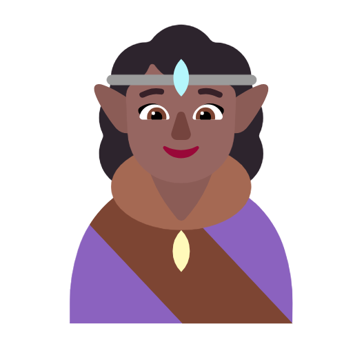 Жінка-ельф: темний тон шкіри для Microsoft Windows 11 23H2 June 2024 Update