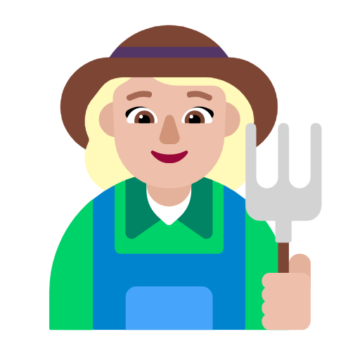 Жінка-фермер: світлий тон шкіри для Microsoft Windows 11 23H2 June 2024 Update