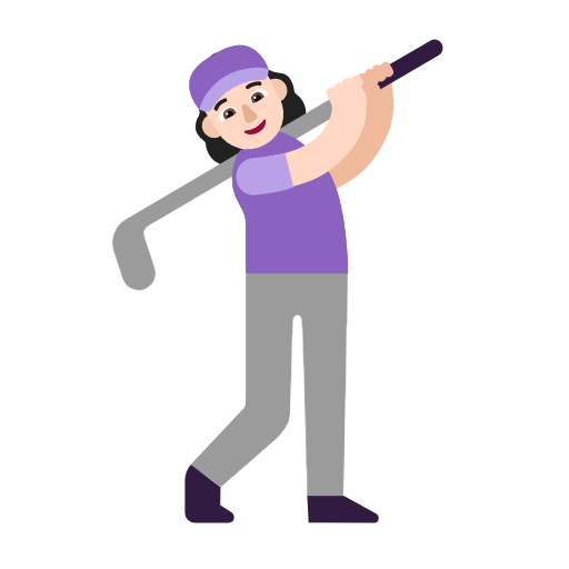 Жінка грає в гольф: дуже світлий тон шкіри для Microsoft Windows 11 23H2 June 2024 Update