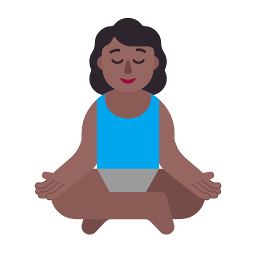 Жінка в позі лотоса: темний тон шкіри для Microsoft Windows 11 23H2 June 2024 Update