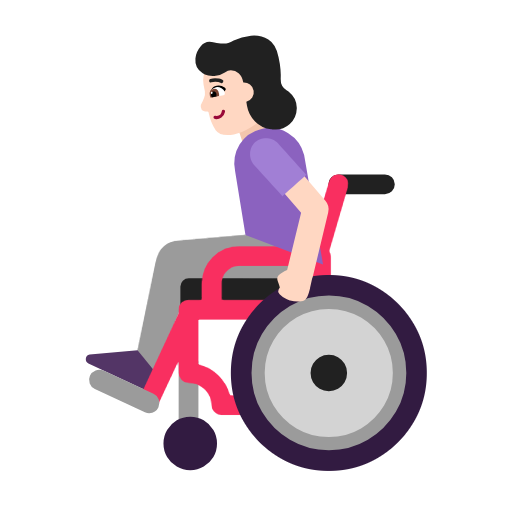 Жінка в ручному кріслі-колясці: дуже світлий тон шкіри для Microsoft Windows 11 23H2 June 2024 Update