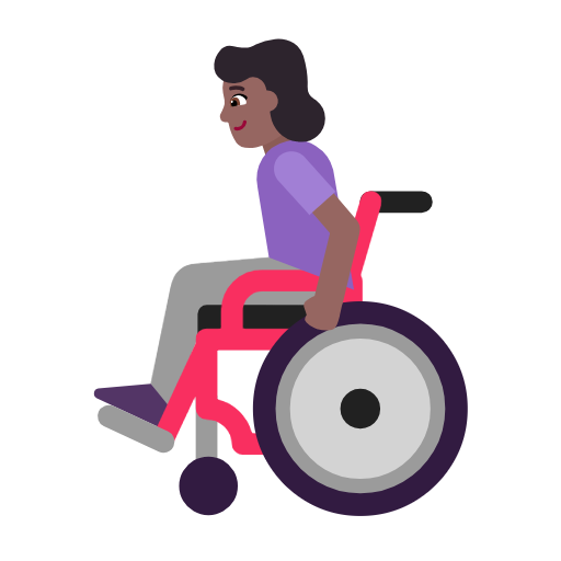 Жінка в ручному кріслі-колясці: темний тон шкіри для Microsoft Windows 11 23H2 June 2024 Update