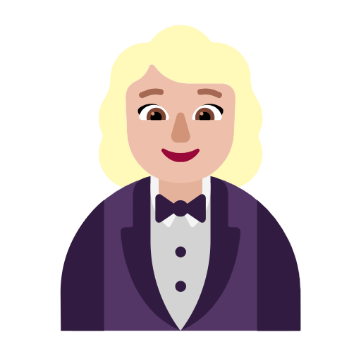 Женщина в смокинге: светлый тон кожи для Microsoft Windows 11 23H2 June 2024 Update