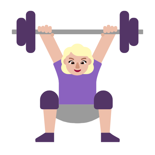 Жінка зі штангою: світлий тон шкіри для Microsoft Windows 11 23H2 June 2024 Update