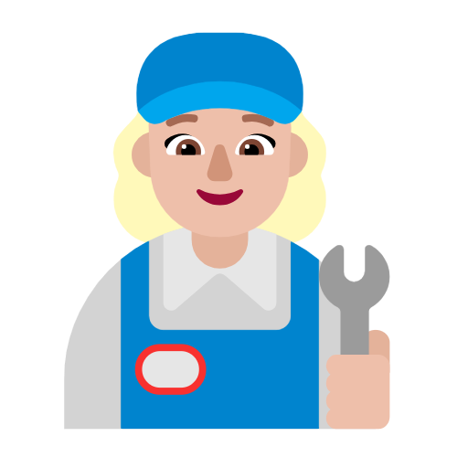 Женщина-механик: светлый тон кожи для Microsoft Windows 11 23H2 June 2024 Update