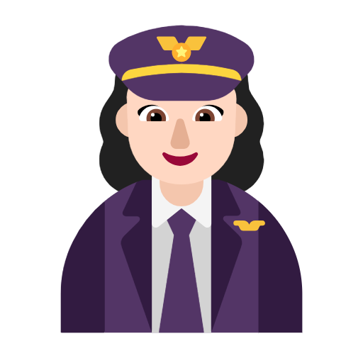 Жінка-пілот: дуже світлий тон шкіри для Microsoft Windows 11 23H2 June 2024 Update