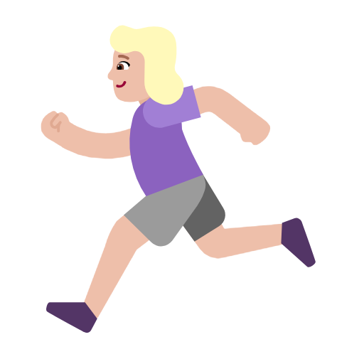 Жінка біжить: світлий тон шкіри для Microsoft Windows 11 23H2 June 2024 Update