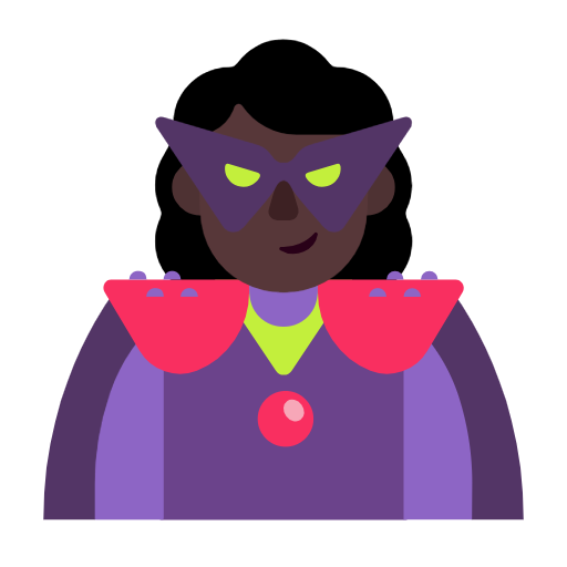 Жінка-суперлиходій: дуже темний тон шкіри для Microsoft Windows 11 23H2 June 2024 Update