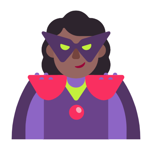 Жінка-суперлиходій: темний тон шкіри для Microsoft Windows 11 23H2 June 2024 Update