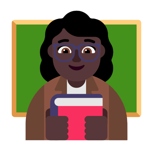 Вчителька: дуже темний тон шкіри для Microsoft Windows 11 23H2 June 2024 Update