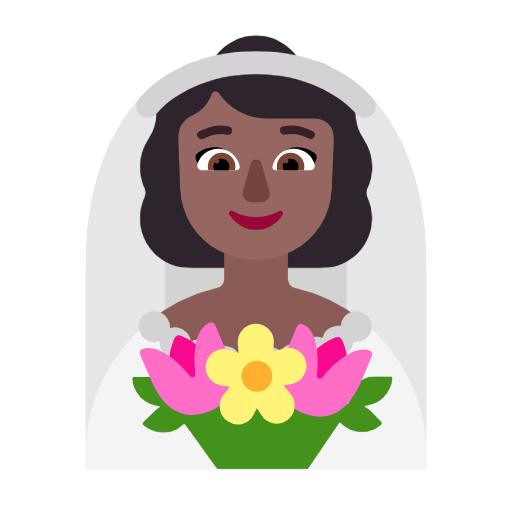  Женщина в фате: темный тон кожи для Microsoft Windows 11 23H2 June 2024 Update