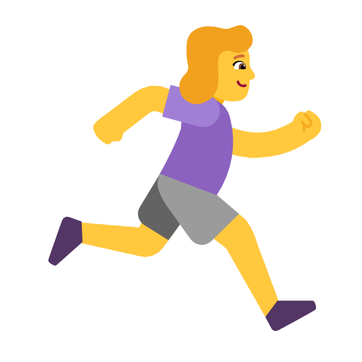 Женщина бежит вправо для Microsoft Windows 11 23H2 June 2024 Update