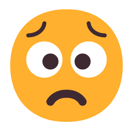 Worried Face Emoji 😟
