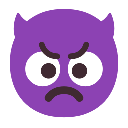 وجه غاضب بقرنين