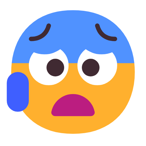 وجه قلق يتصبب عرقًا