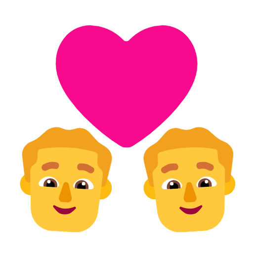 زوجان بقلب: رجل، رجل