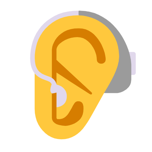 أذن مع جهاز سمعي