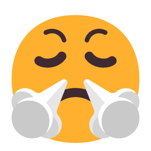 وجه بأنف يصدر بخارًا