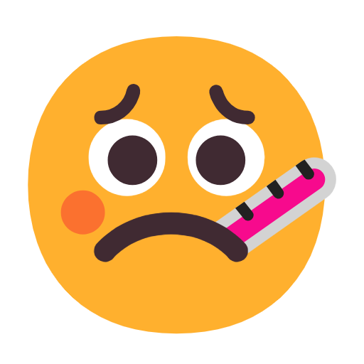 وجه بميزان حرارة