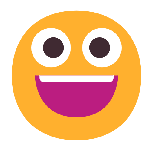 وجه بابتسامة عريضة