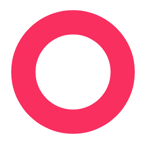 دائرة حمراء مجوفة