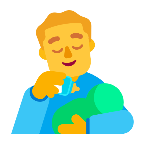 رجل يطعم رضيعًا