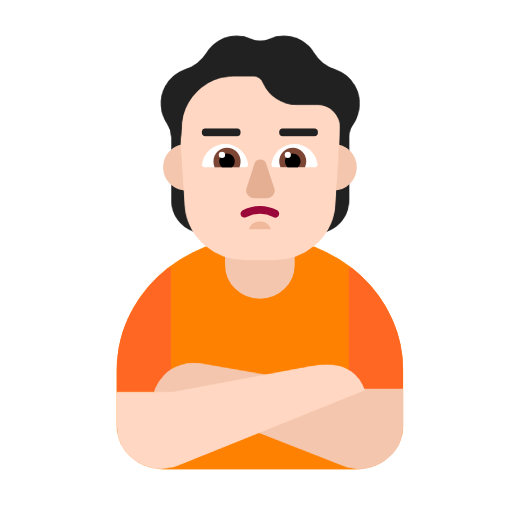 شخص متجهم: بشرة فاتحة