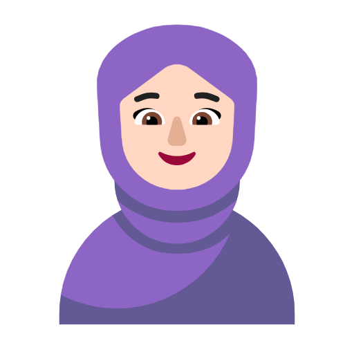 امرأة محجبة: بشرة فاتحة